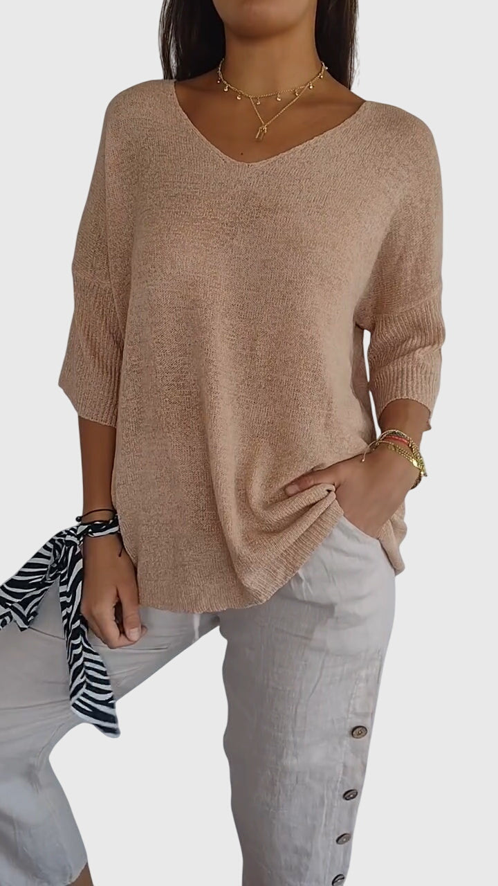 Cassandra | Elegant V-ringad Topp
