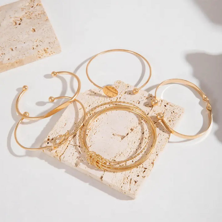 Knuten Elegans Armband Set | Guld