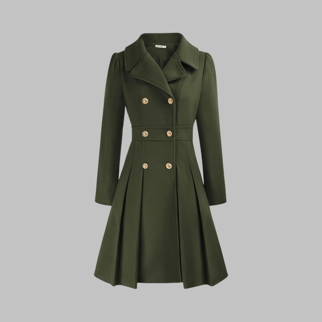 Dami - Elegant dubbelknäppt långärmad kappa