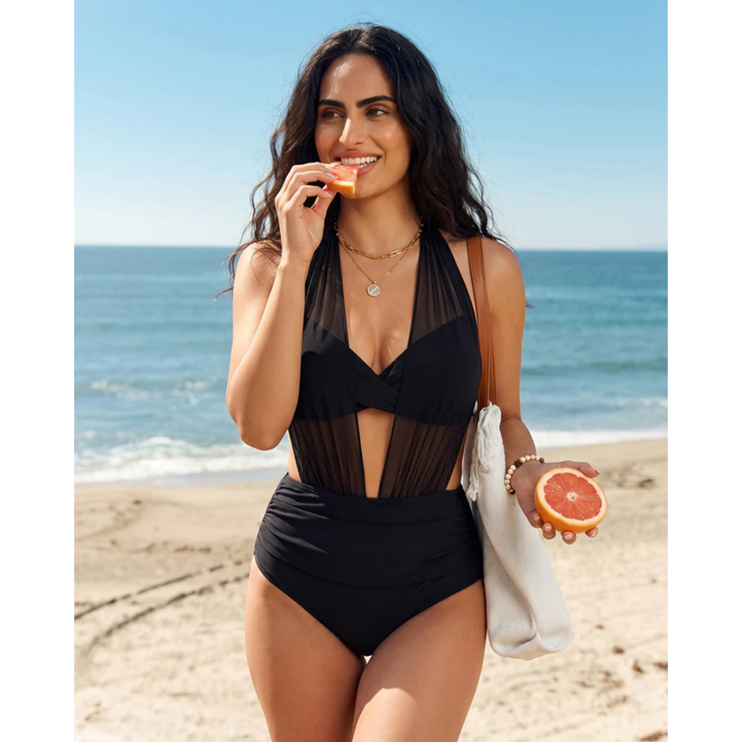 Sage | 2-i-1 hög midja Tummy Control Bikini