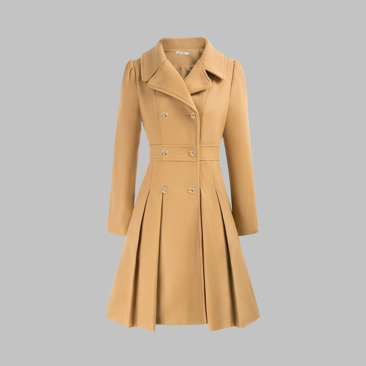 Dami - Elegant dubbelknäppt långärmad kappa