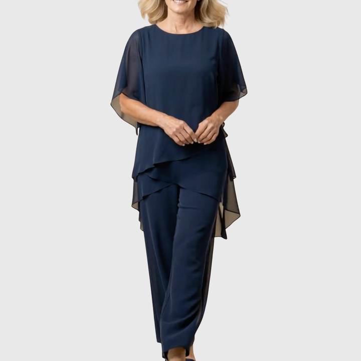 Lucianna | Set med draperade palazzobyxor