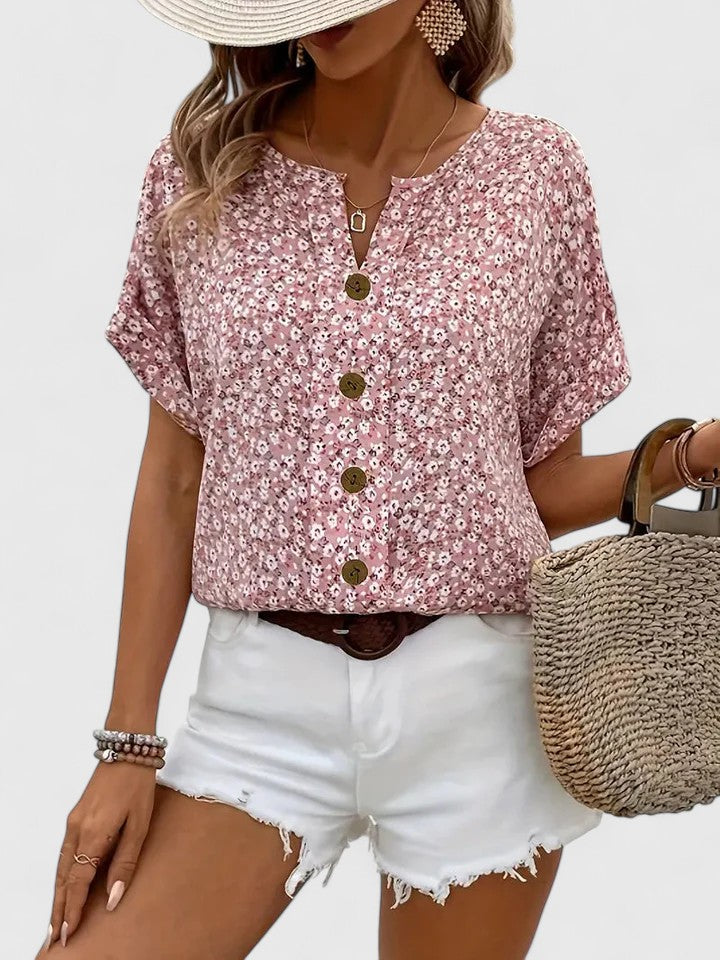 Sabine - Elegant Blommig Sommartopp