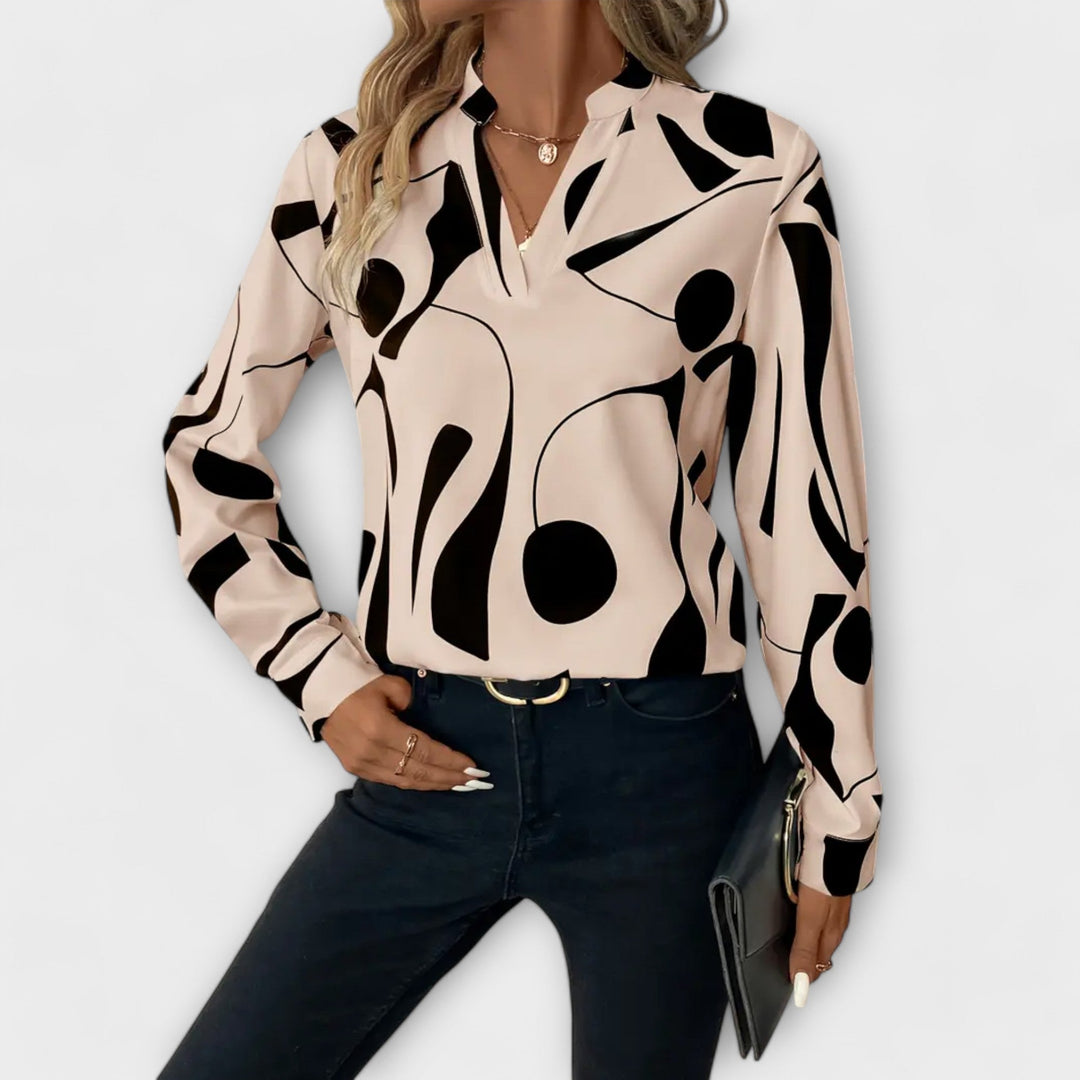 Lara Elegant Blus Med Design