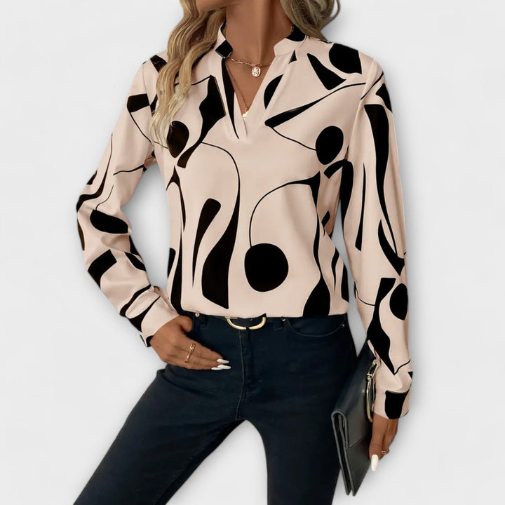 Lara Elegant Blus Med Design