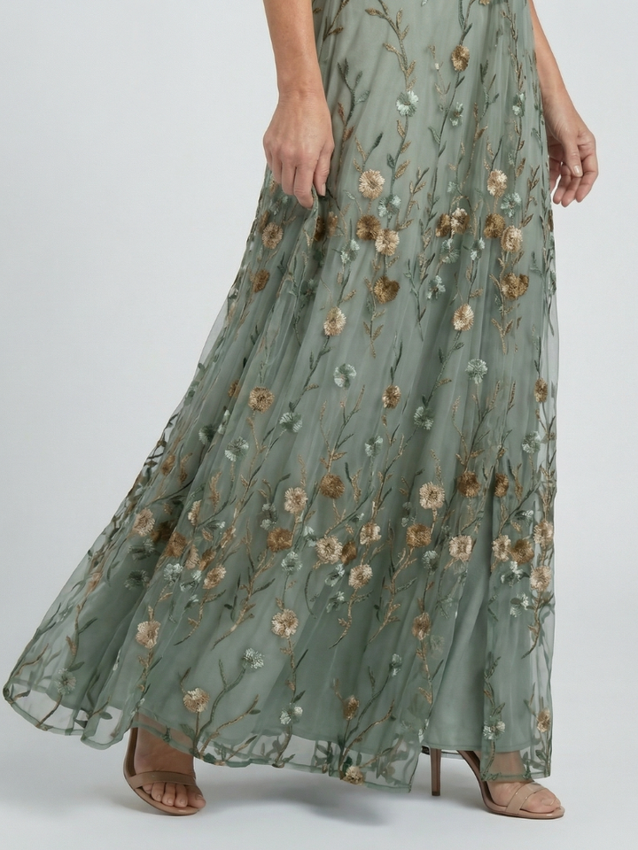 Sally | Halter Bloom Flow Maxi Klänning