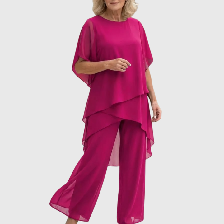 Lucianna | Set med draperade palazzobyxor