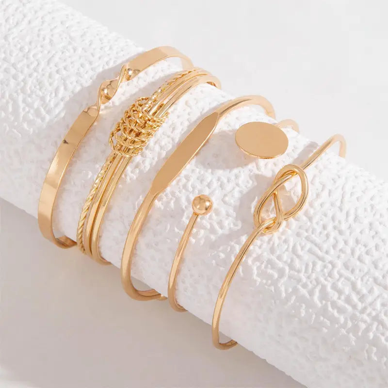 Knuten Elegans Armband Set | Guld