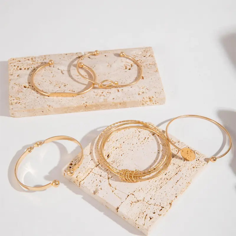 Knuten Elegans Armband Set | Guld