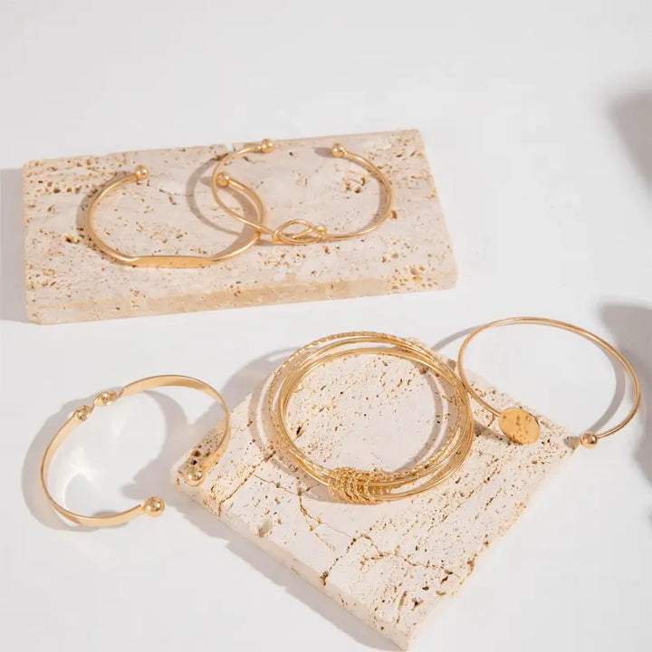 Knuten Elegans Armband Set | Guld