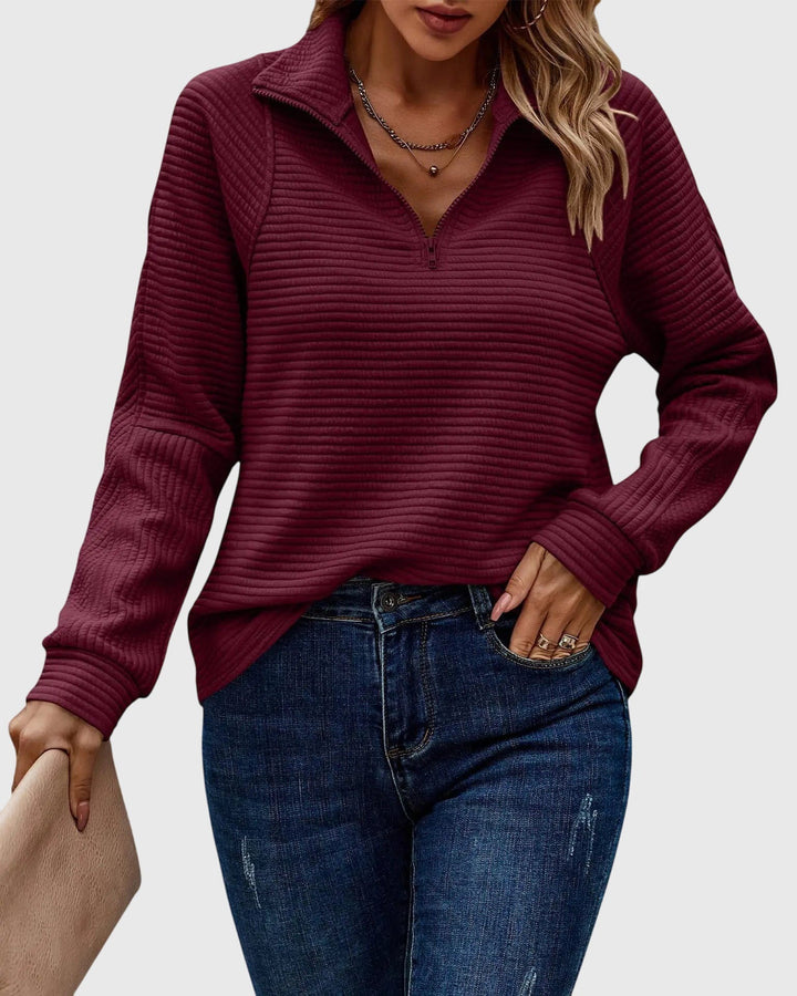 Abigail | Elegant Tröja Med Dragkedja