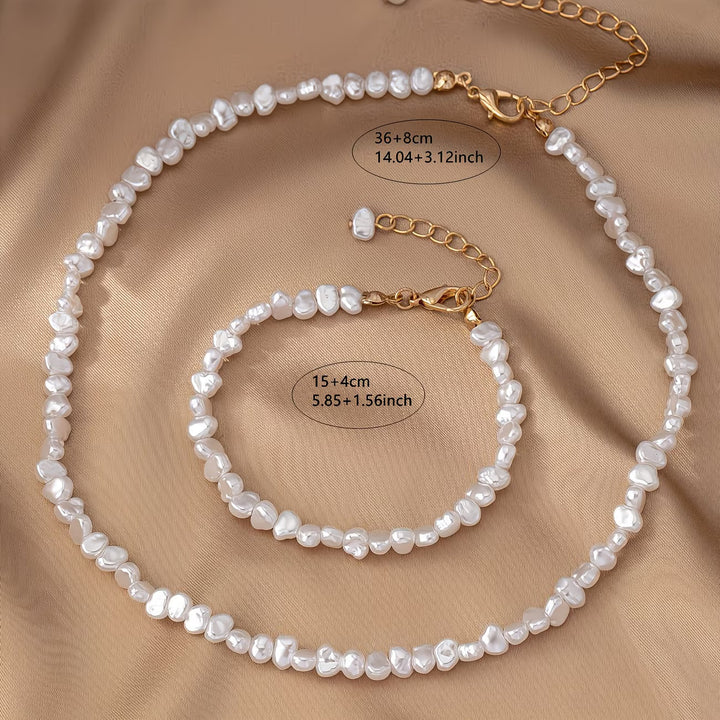 Barockpärl halsband och armband set