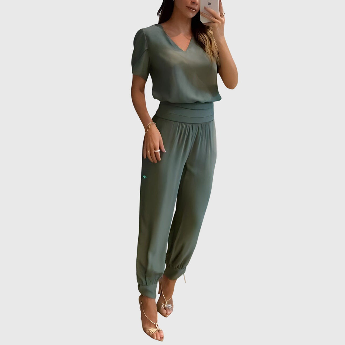 Jennifer | Stilig Blus- och Byxset