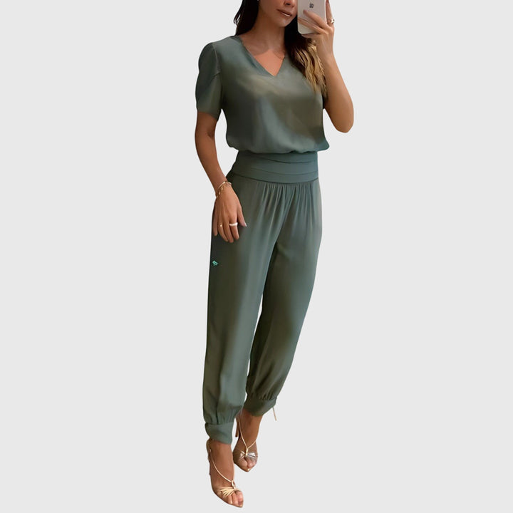 Jennifer | Stilig Blus- och Byxset