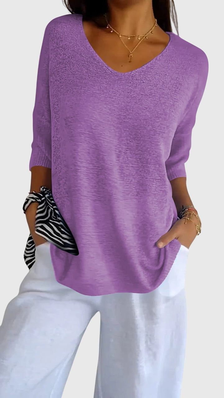 Cassandra | Elegant V-ringad Topp