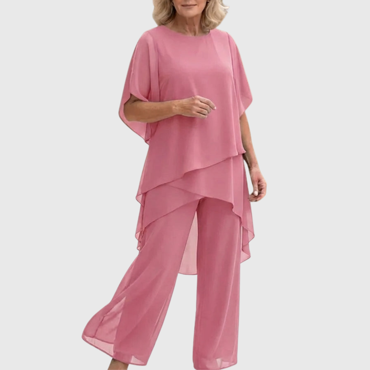 Lucianna | Set med draperade palazzobyxor