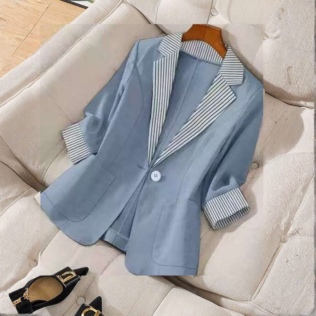 Gillian - Elegant Knappar Framsidan Långärmad Kontors Blazer Kappa