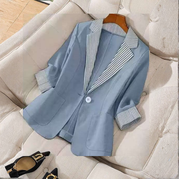 Gillian - Elegant Knappar Framsidan Långärmad Kontors Blazer Kappa