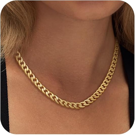 Chunky Cuban Link Necklace | Guld