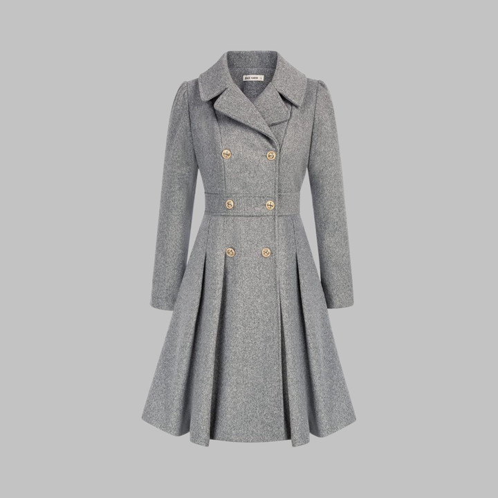 Dami - Elegant dubbelknäppt långärmad kappa