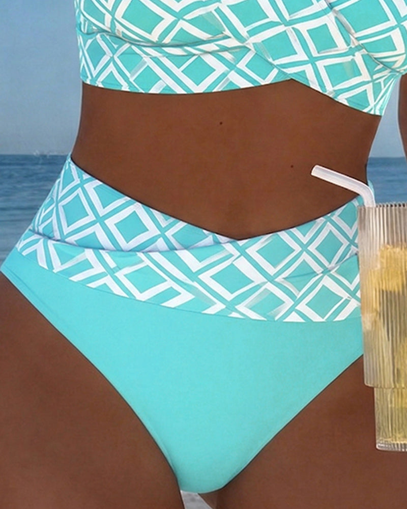 Yonna | Tvådelad Bikini Med Bh-Snitt Och Diamantmönster