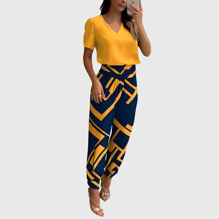 Jennifer | Stilig Blus- och Byxset