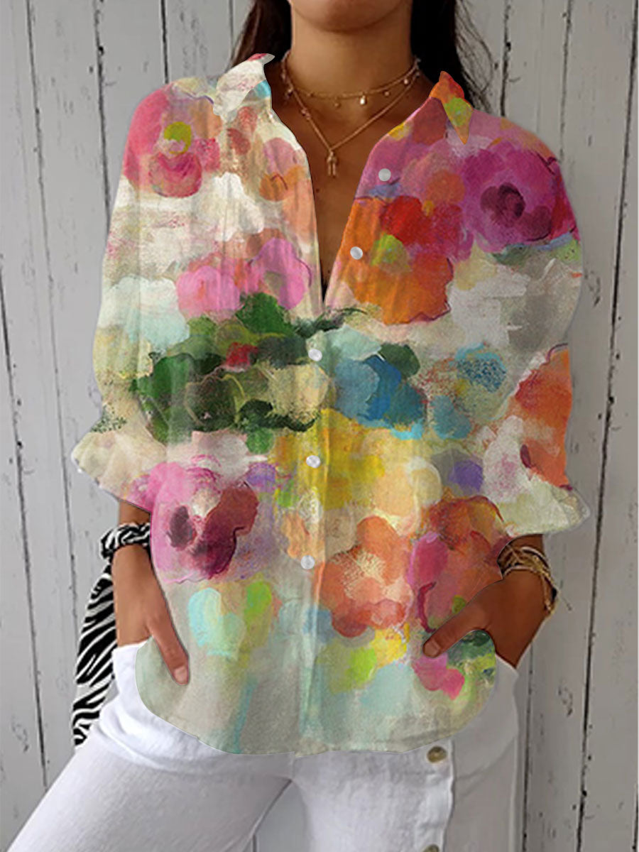 Caroline | Akvarell Blommig Blus