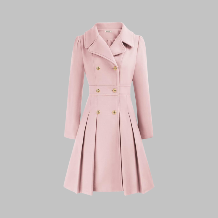 Dami - Elegant dubbelknäppt långärmad kappa
