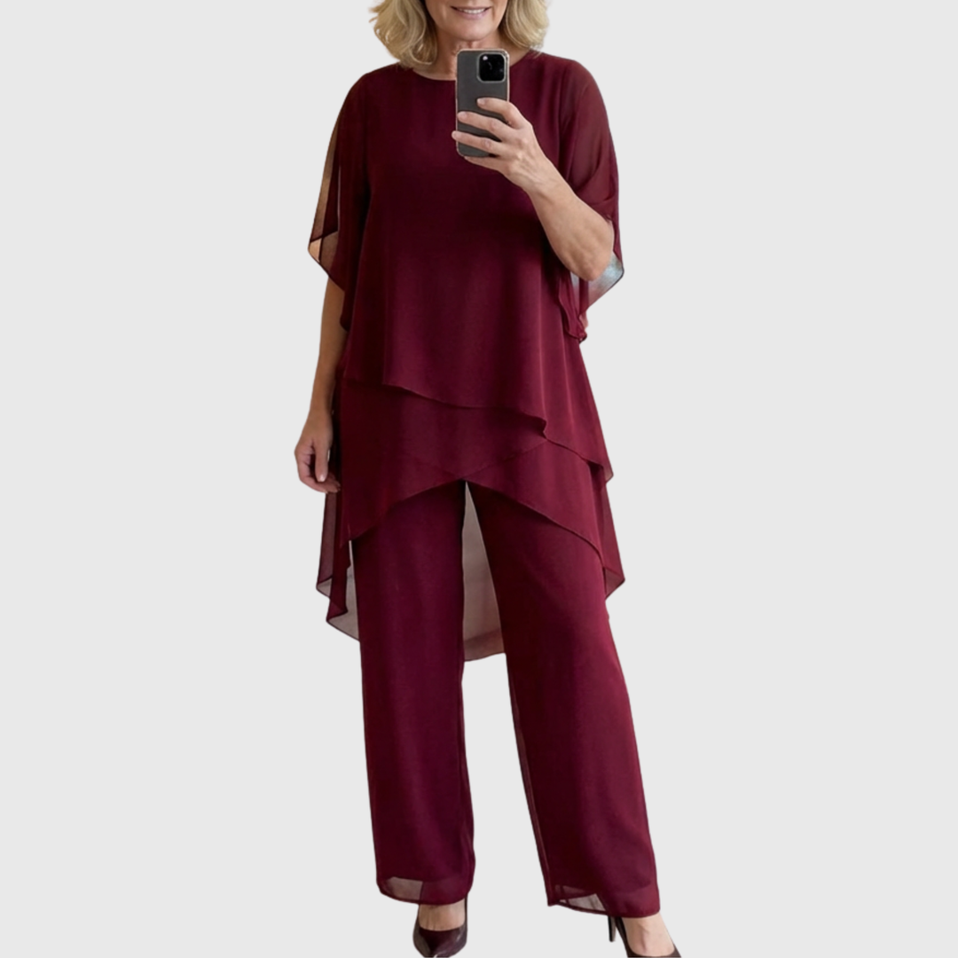 Lucianna | Set med draperade palazzobyxor