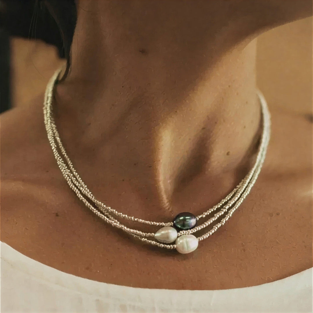 Barockpärla Flertrådig Halsband