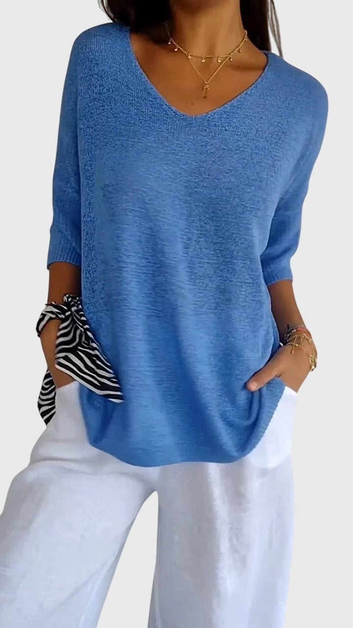 Cassandra | Elegant V-ringad Topp