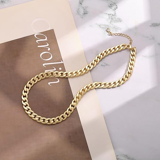 Chunky Cuban Link Necklace | Guld