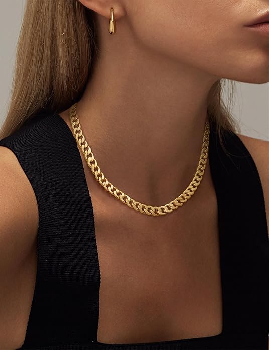 Chunky Cuban Link Necklace | Guld