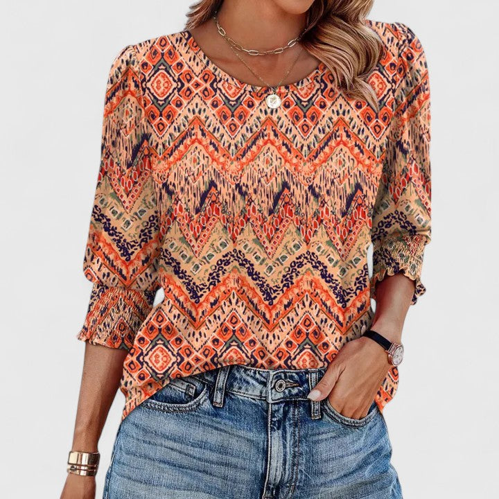 Solara | Elegant Smockad Topp
