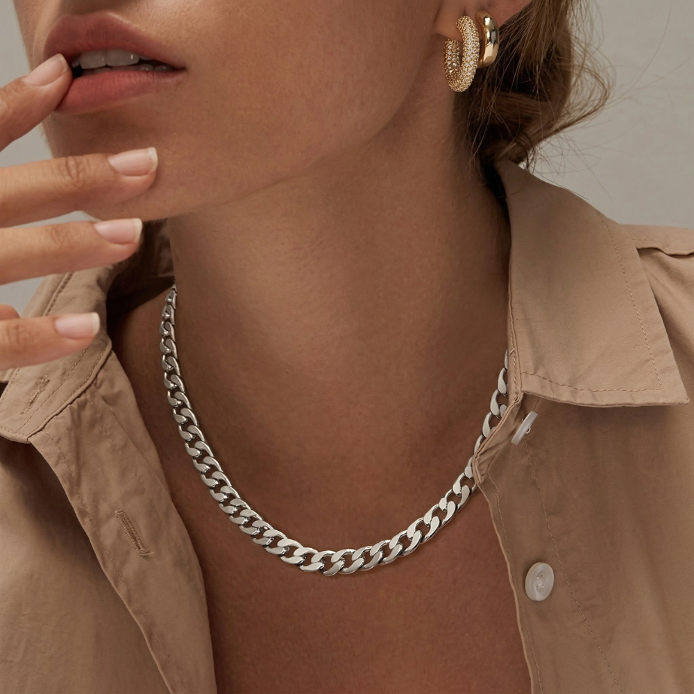 Chunky Cuban Link Necklace | Guld