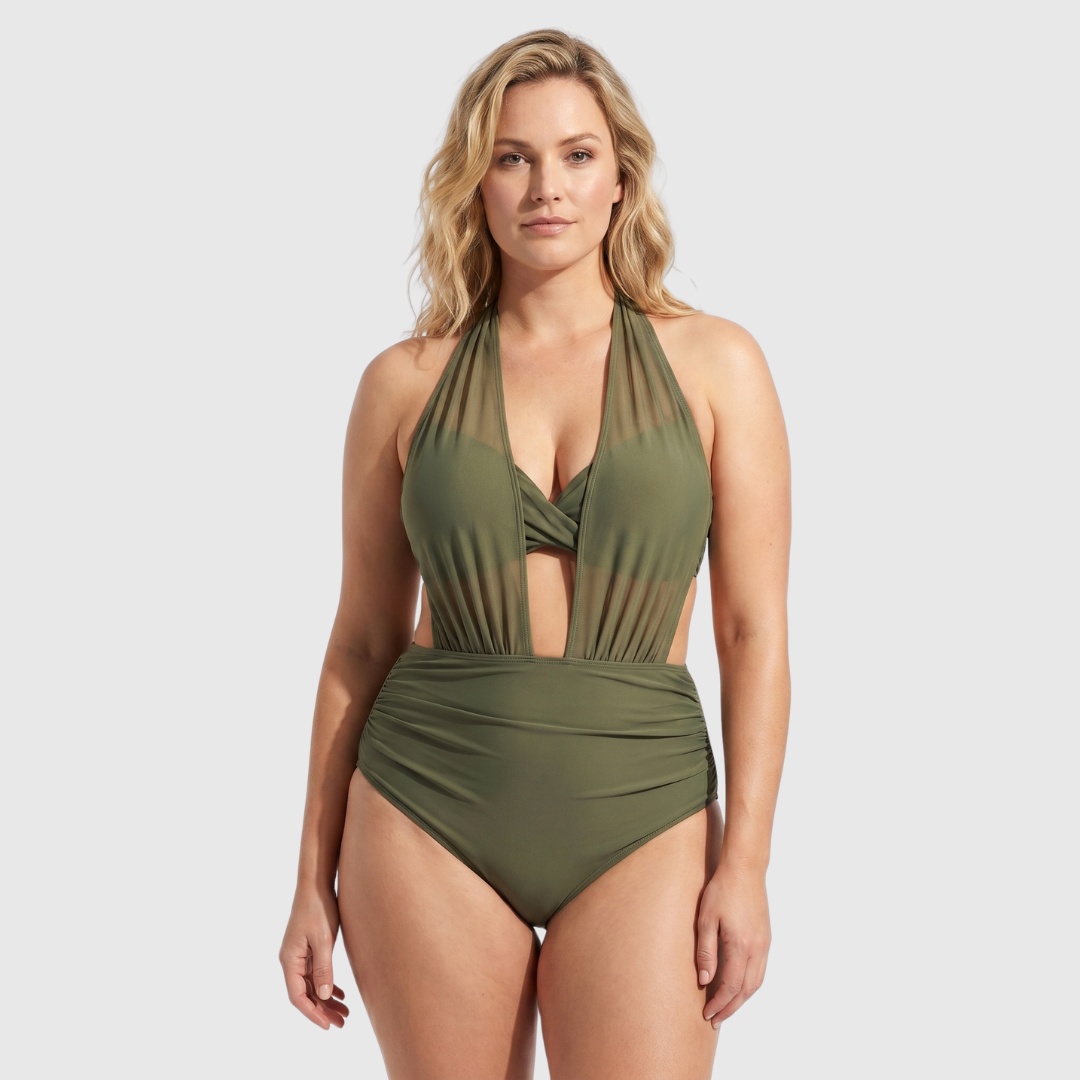 Sage | 2-i-1 hög midja Tummy Control Bikini