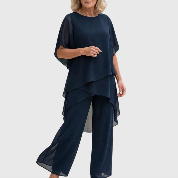 Lucianna | Set med draperade palazzobyxor