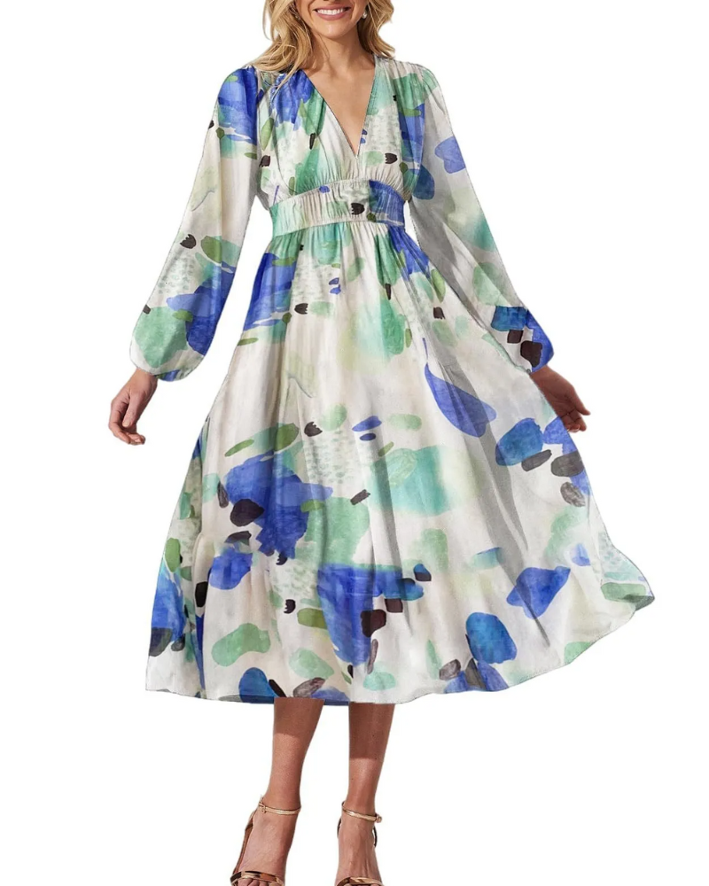 Celine | Klänning med Blommönster