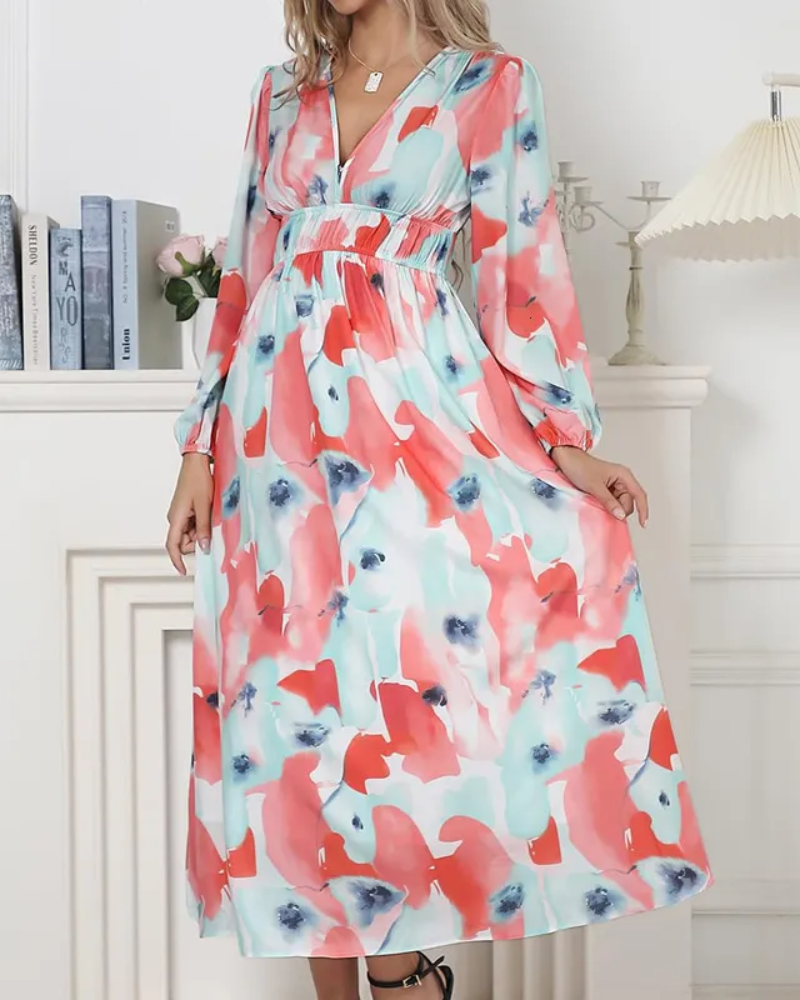 Celine | Klänning med Blommönster