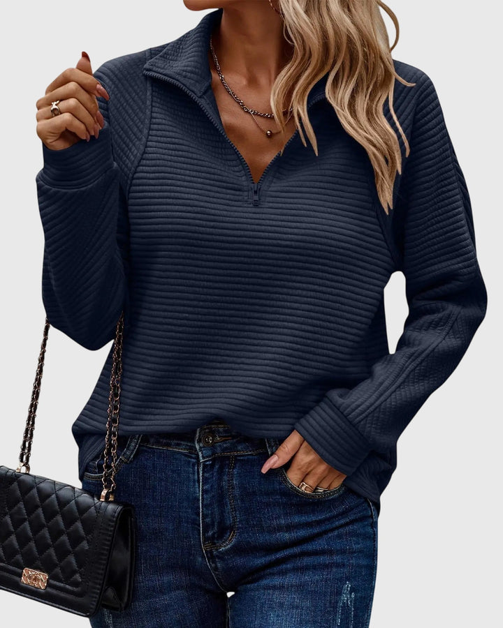 Abigail | Elegant Tröja Med Dragkedja