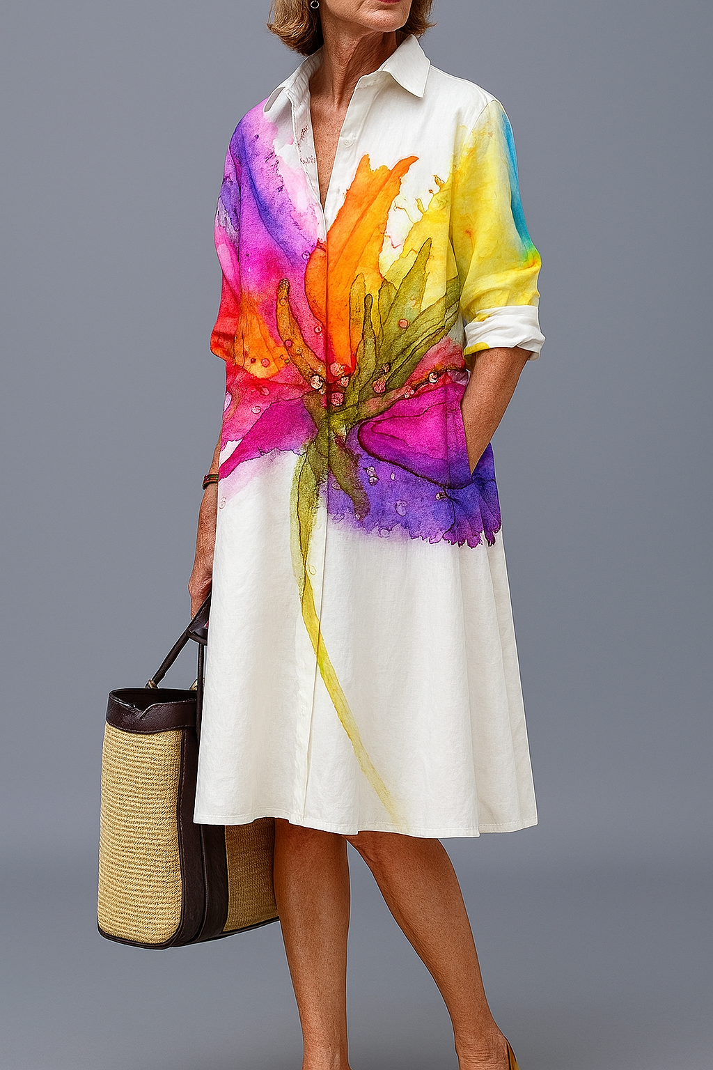 Lydia | Elegant Midi Klänning