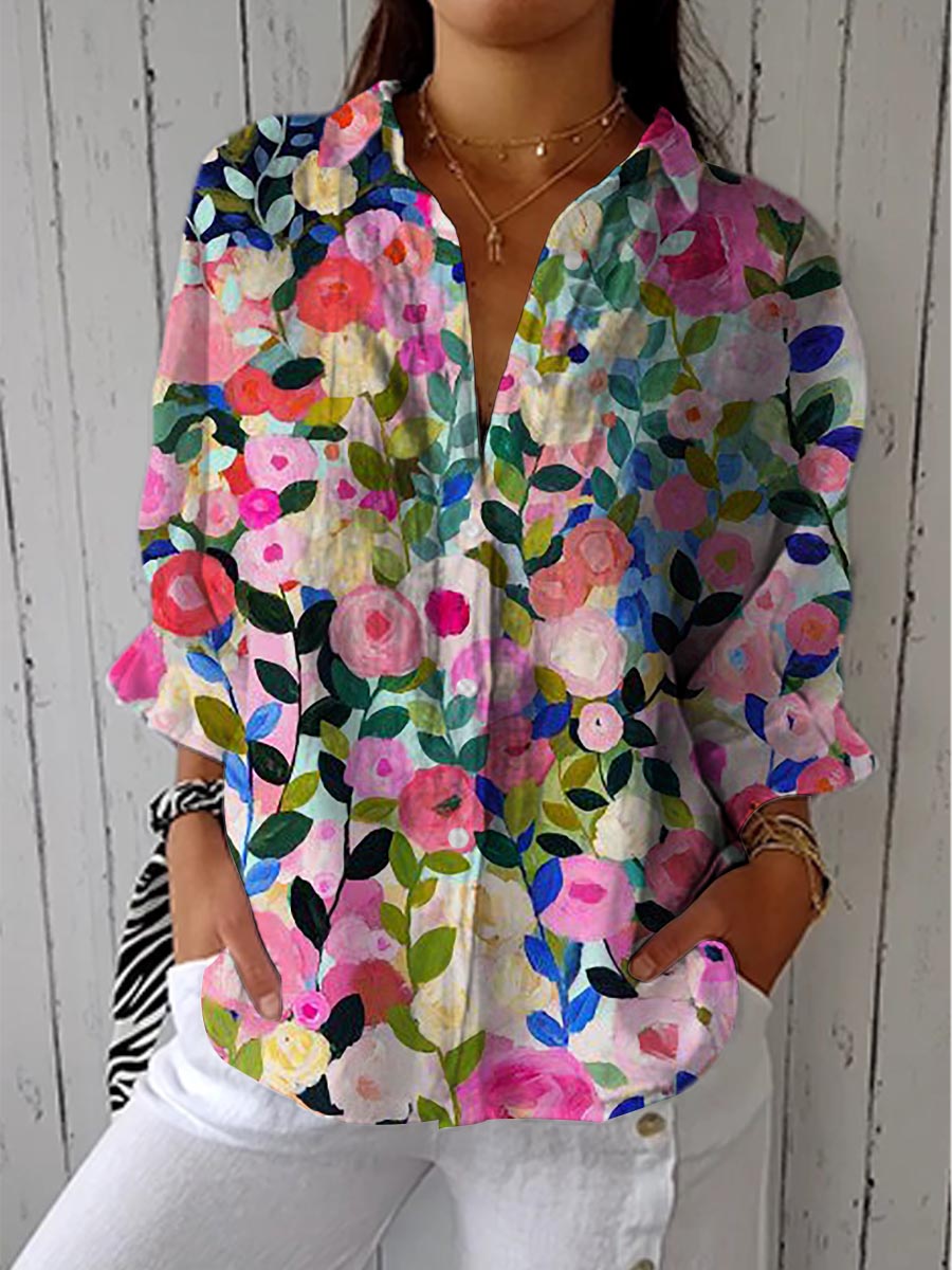Frances | Blus med Blommönster
