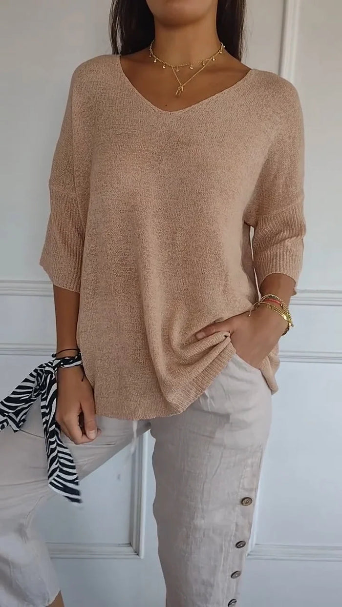 Maddie | Elegant V-ringad tröja