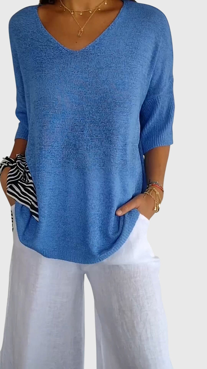 Cassandra | Elegant V-ringad Topp
