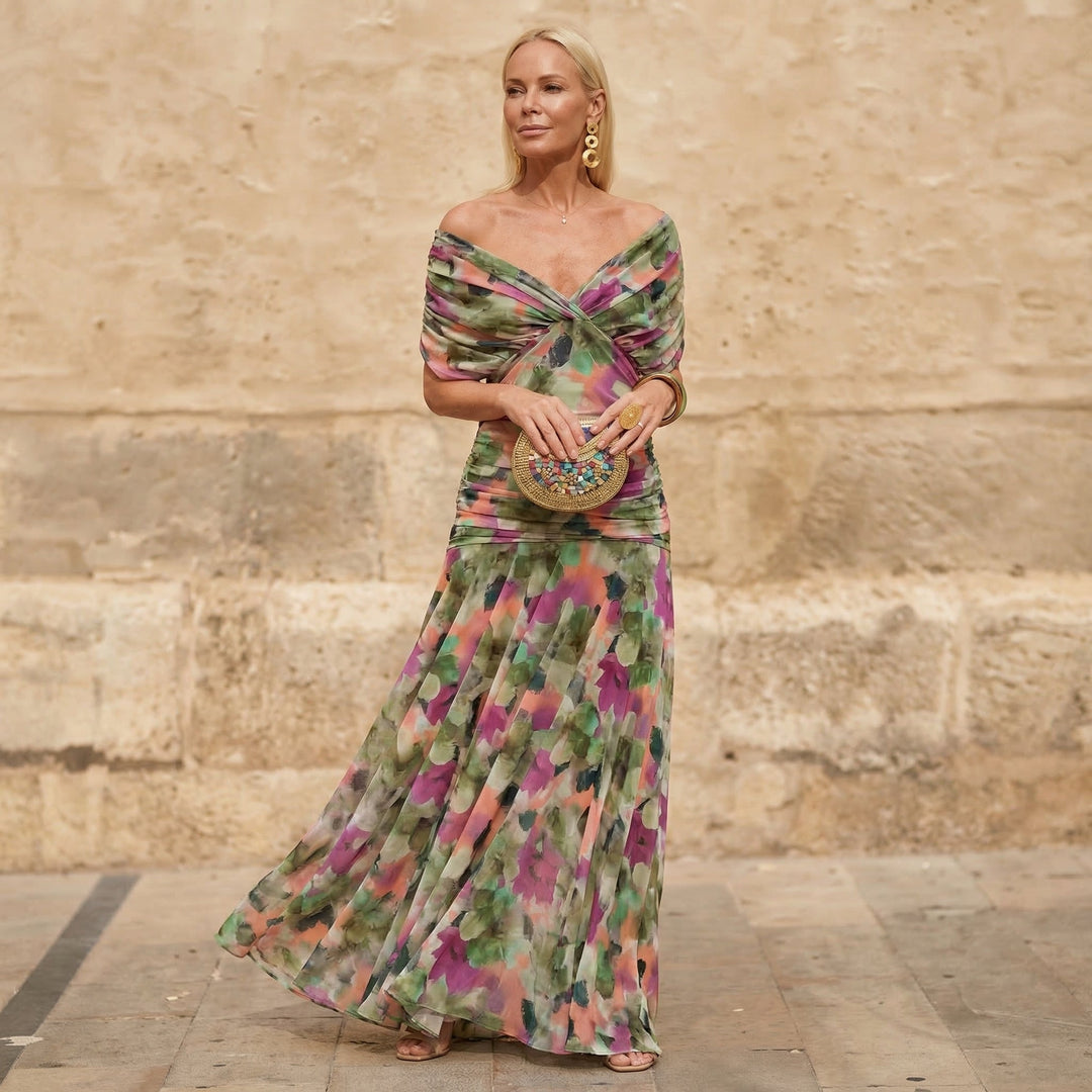 Kelsey | Elegant Färgglad Klänning