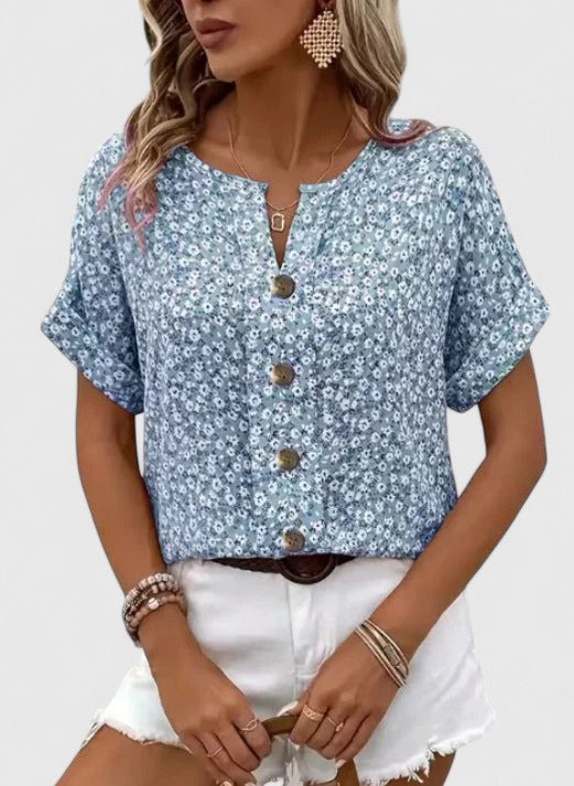 Sabine - Elegant Blommig Sommartopp