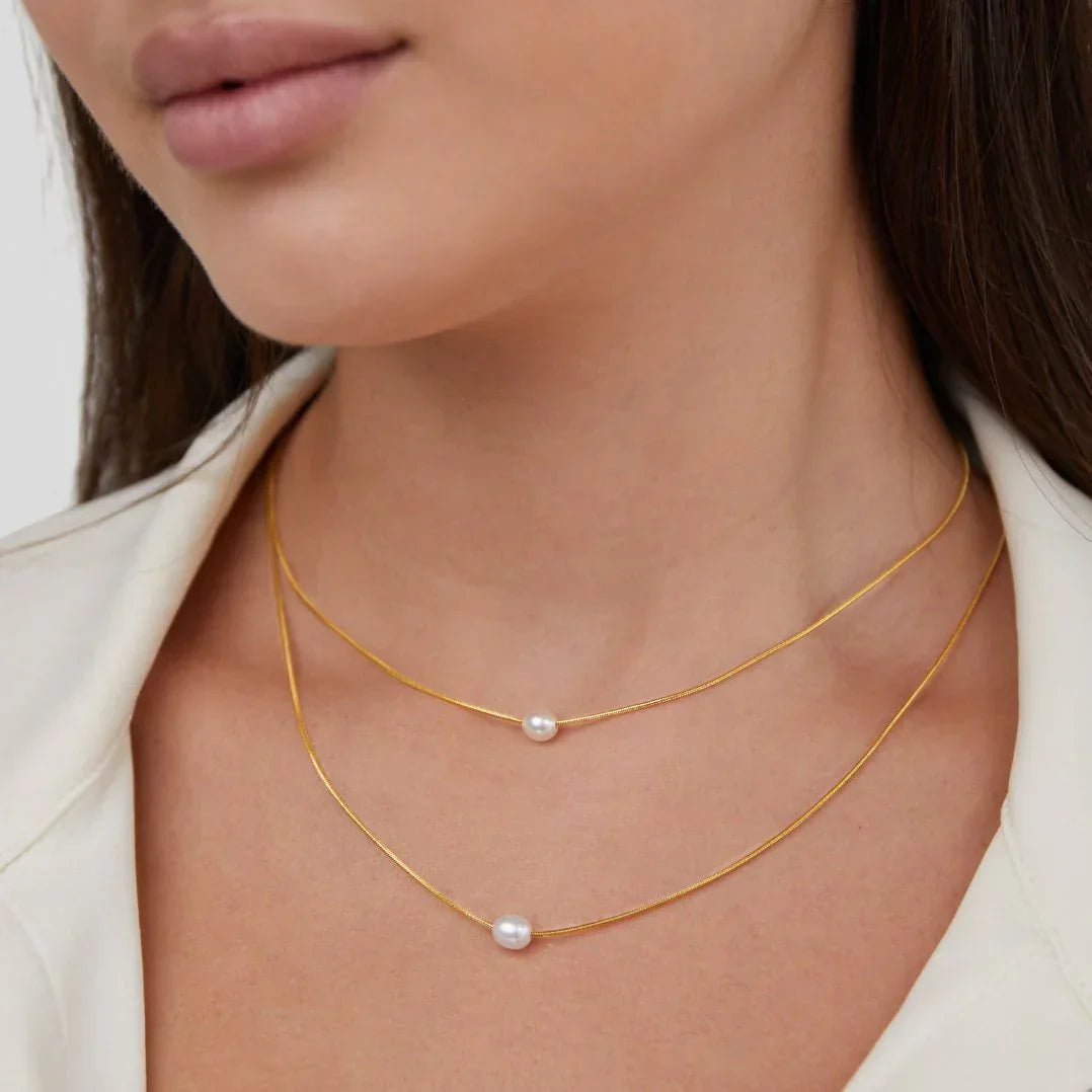 Sofistikerad Lagerpärlans Halsband
